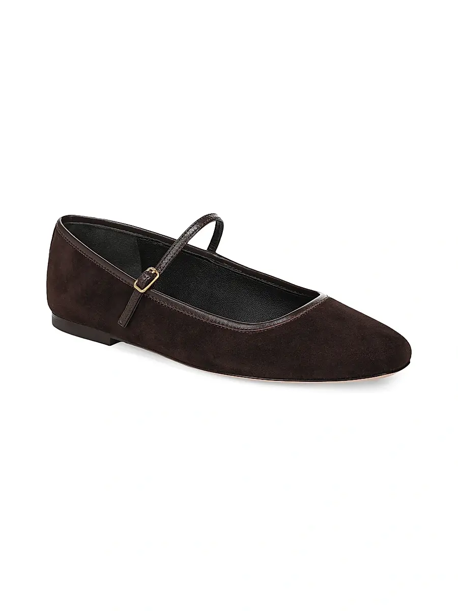 Veronica Beard Women's Ellie Suede Mary Janes | Thumbnail 2 Veronica Beard Women's Ellie Suede Mary Janes | Thumbnail 2