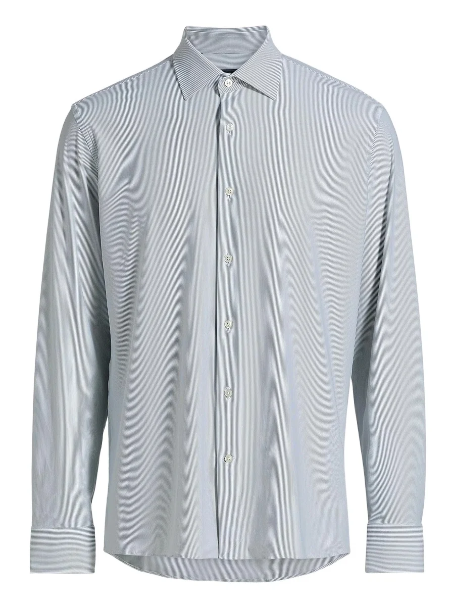 Men's COLLECTION Vertical Mini-Striped Button-Front Shirt Men's COLLECTION Vertical Mini-Striped Button-Front Shirt