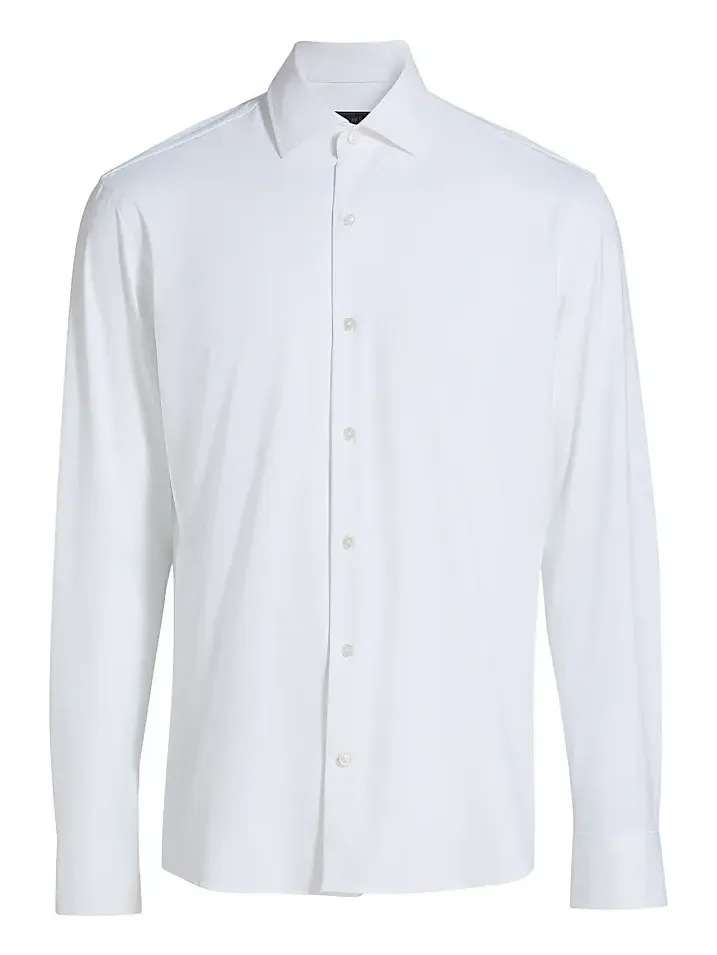 Men's COLLECTION Solid Cotton Dress Shirt
