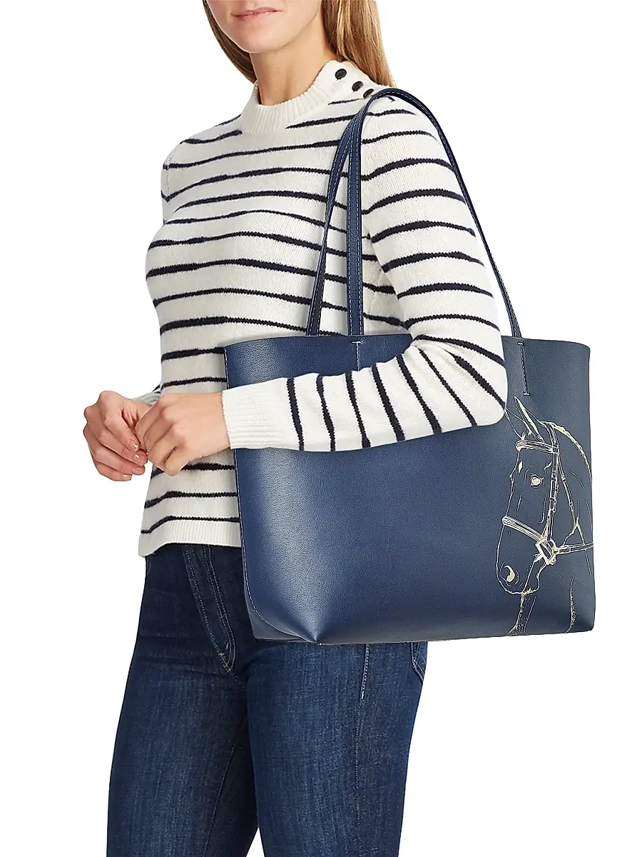 GiGi New York Women's Melissa Bamber x Hunter Horse-Embossed Leather Tote Bag | Thumbnail 2 GiGi New York Women's Melissa Bamber x Hunter Horse-Embossed Leather Tote Bag | Thumbnail 2
