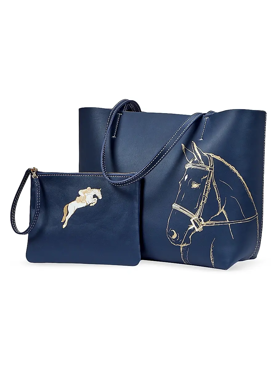 GiGi New York Women's Melissa Bamber x Hunter Horse-Embossed Leather Tote Bag | Thumbnail 6 GiGi New York Women's Melissa Bamber x Hunter Horse-Embossed Leather Tote Bag | Thumbnail 6