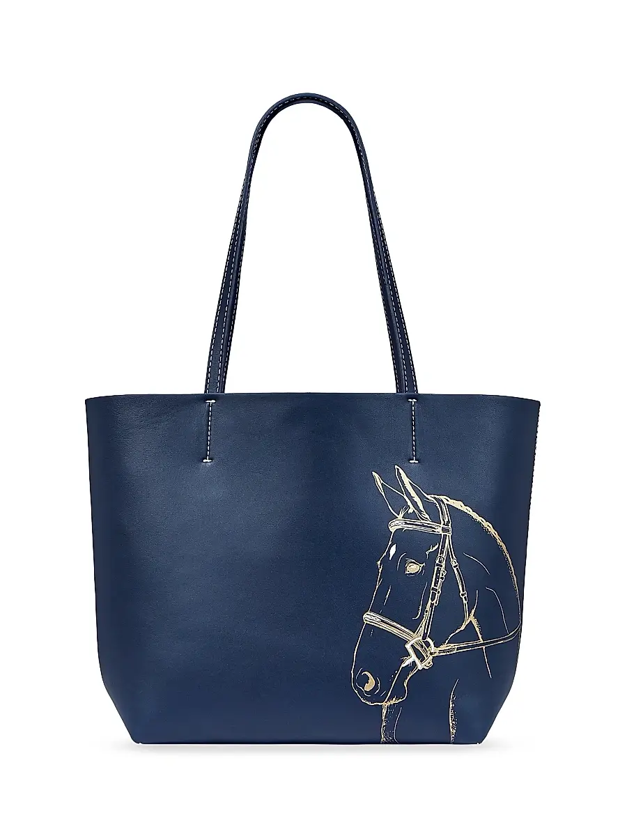 GiGi New York Women's Melissa Bamber x Hunter Horse-Embossed Leather Tote Bag
