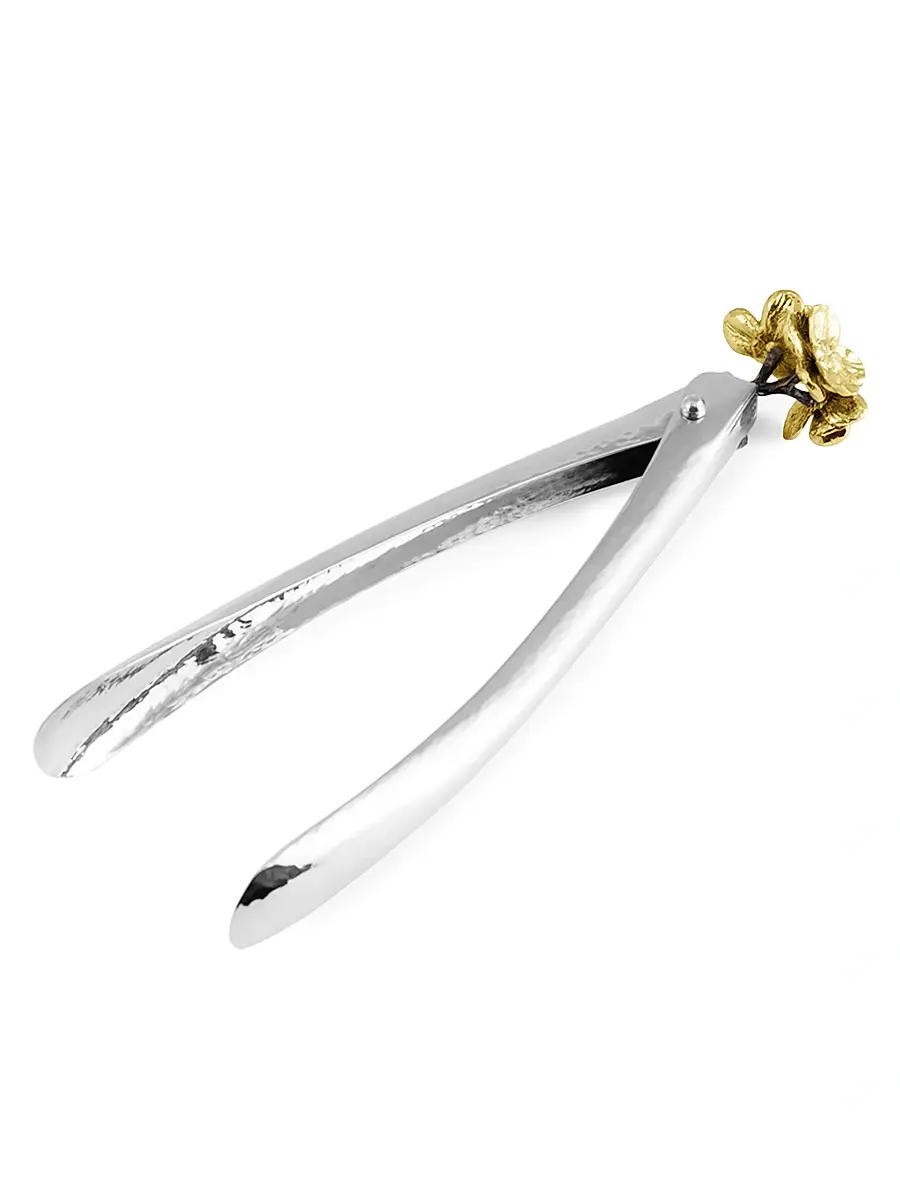 Michael Aram Gold Orchid Lock Spring Tongs | Thumbnail 2 Michael Aram Gold Orchid Lock Spring Tongs | Thumbnail 2