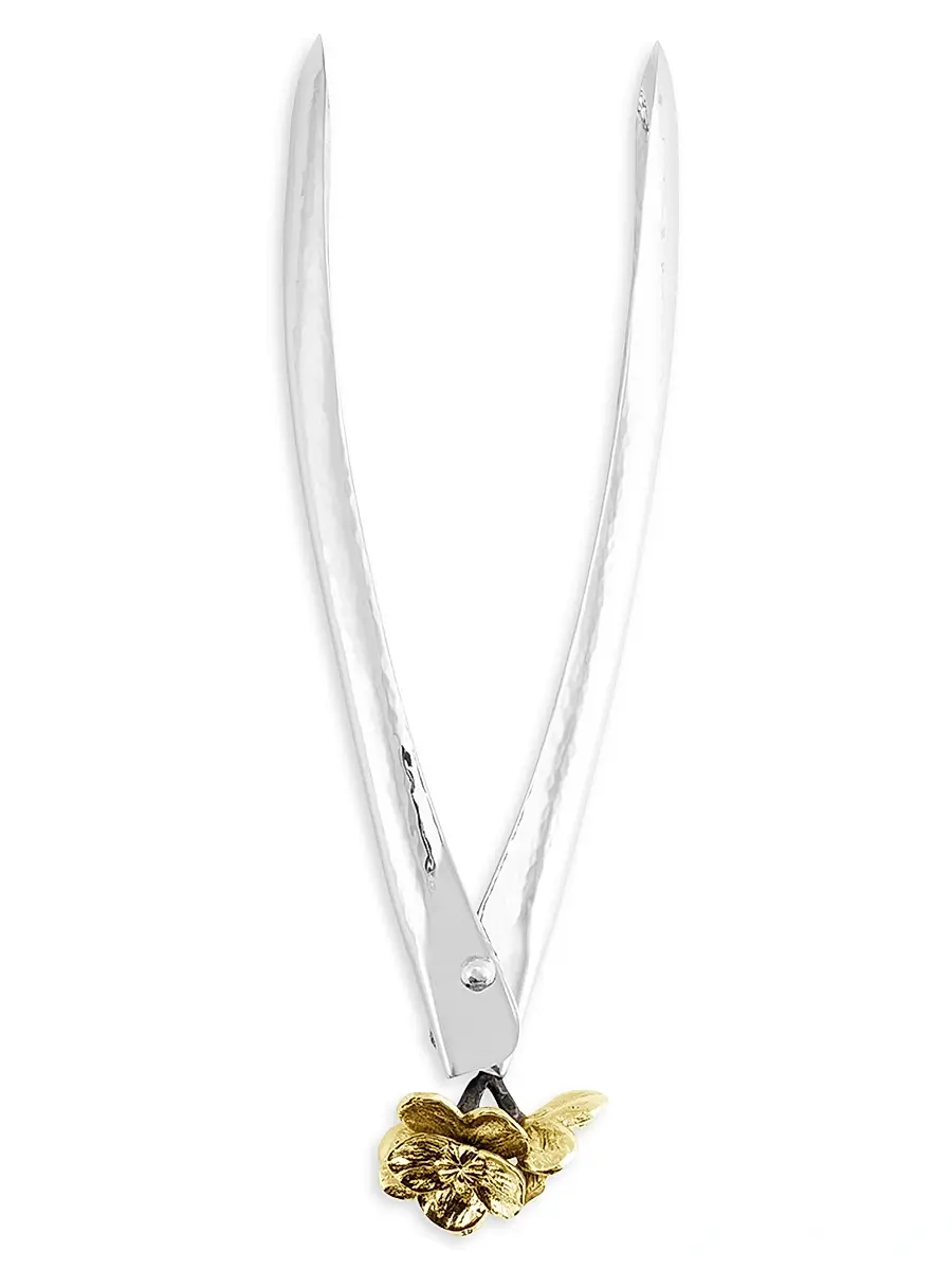 Michael Aram Gold Orchid Lock Spring Tongs | Thumbnail 4 Michael Aram Gold Orchid Lock Spring Tongs | Thumbnail 4