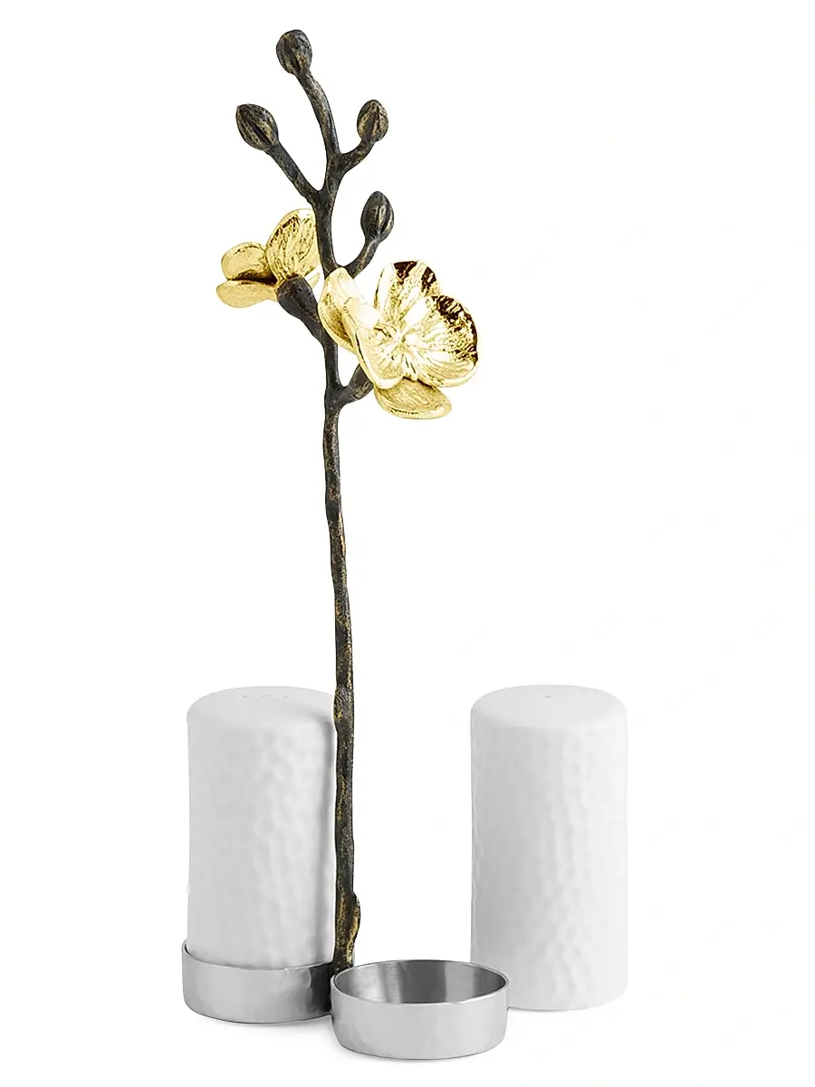 Michael Aram Gold Orchid Salt & Pepper Set | Thumbnail 2 Michael Aram Gold Orchid Salt & Pepper Set | Thumbnail 2