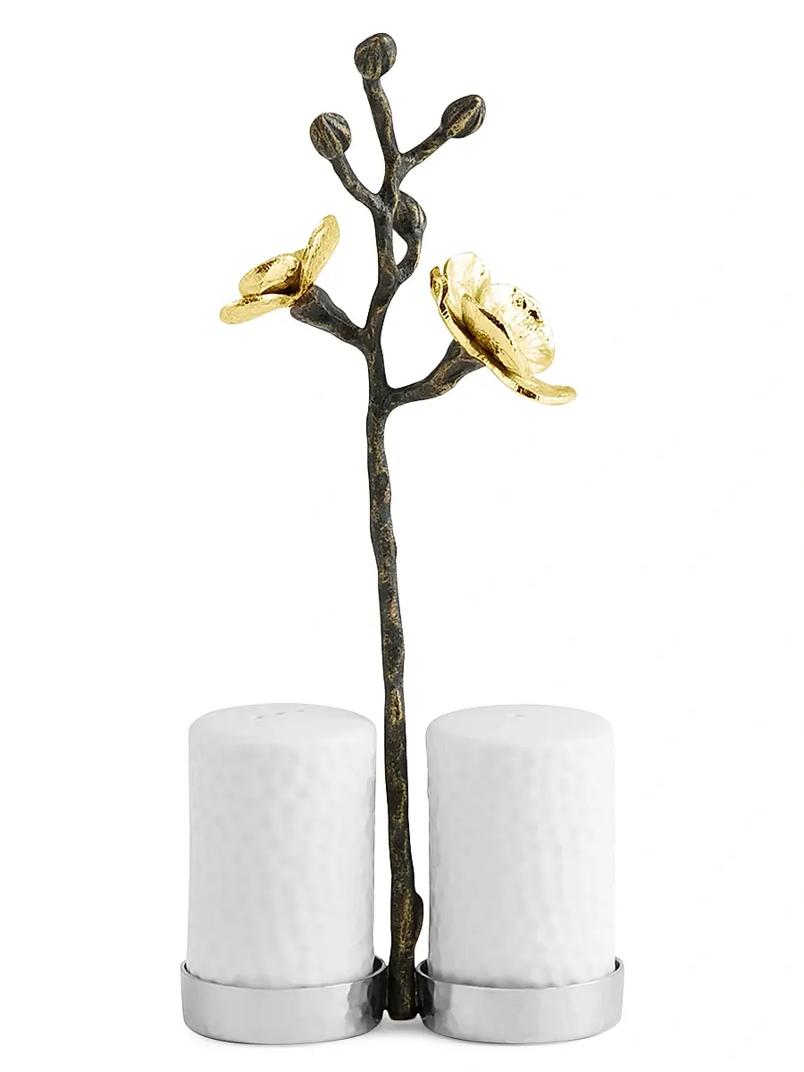 Michael Aram Gold Orchid Salt & Pepper Set | Thumbnail 3 Michael Aram Gold Orchid Salt & Pepper Set | Thumbnail 3