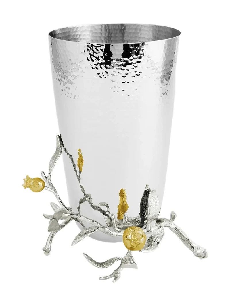 Michael Aram Pomegranate Silver & Gold Vase - Gray