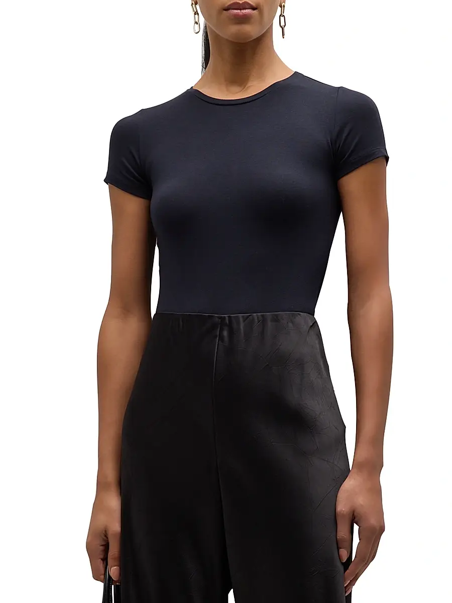 MAJESTIC FILATURES Women's Soft Touch Crewneck T-Shirt | Thumbnail 3