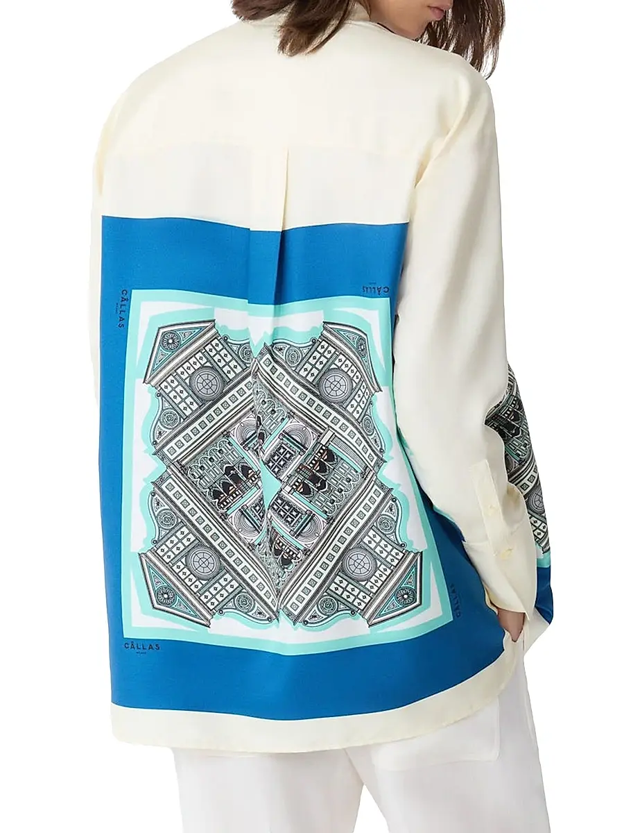 CALLAS MILANO Women's Lyn Scarf Print Shirt | Thumbnail 4