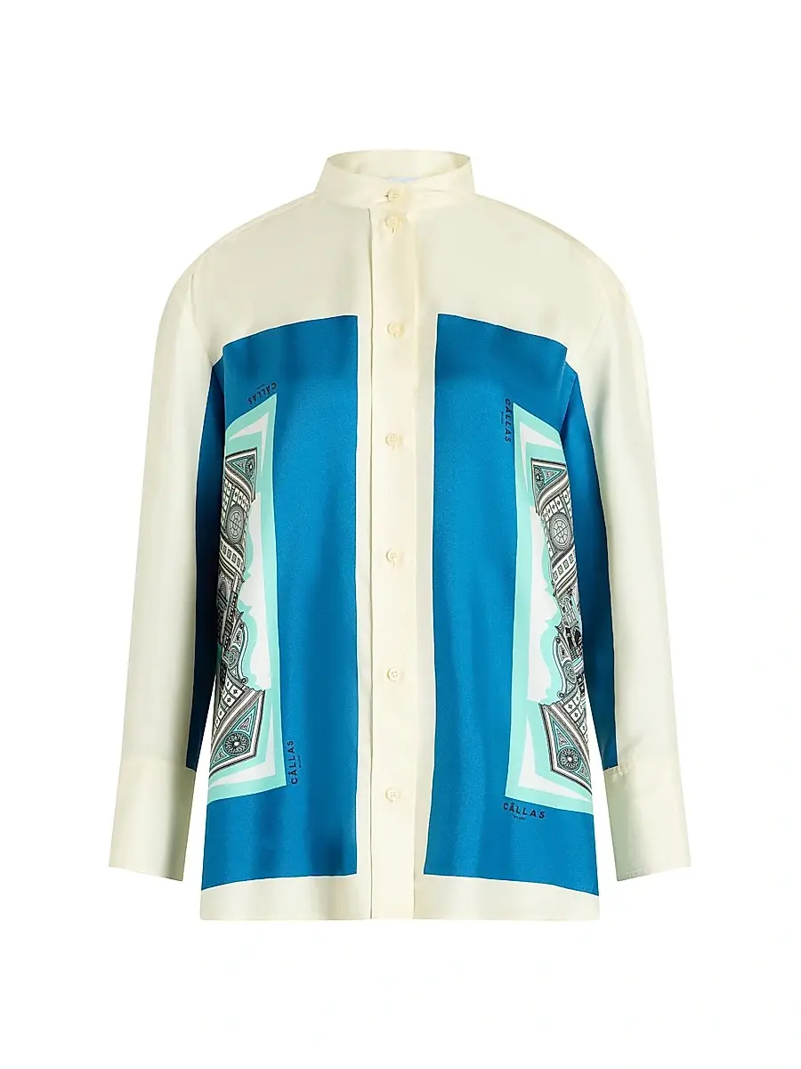 CALLAS MILANO Women's Lyn Scarf Print Shirt