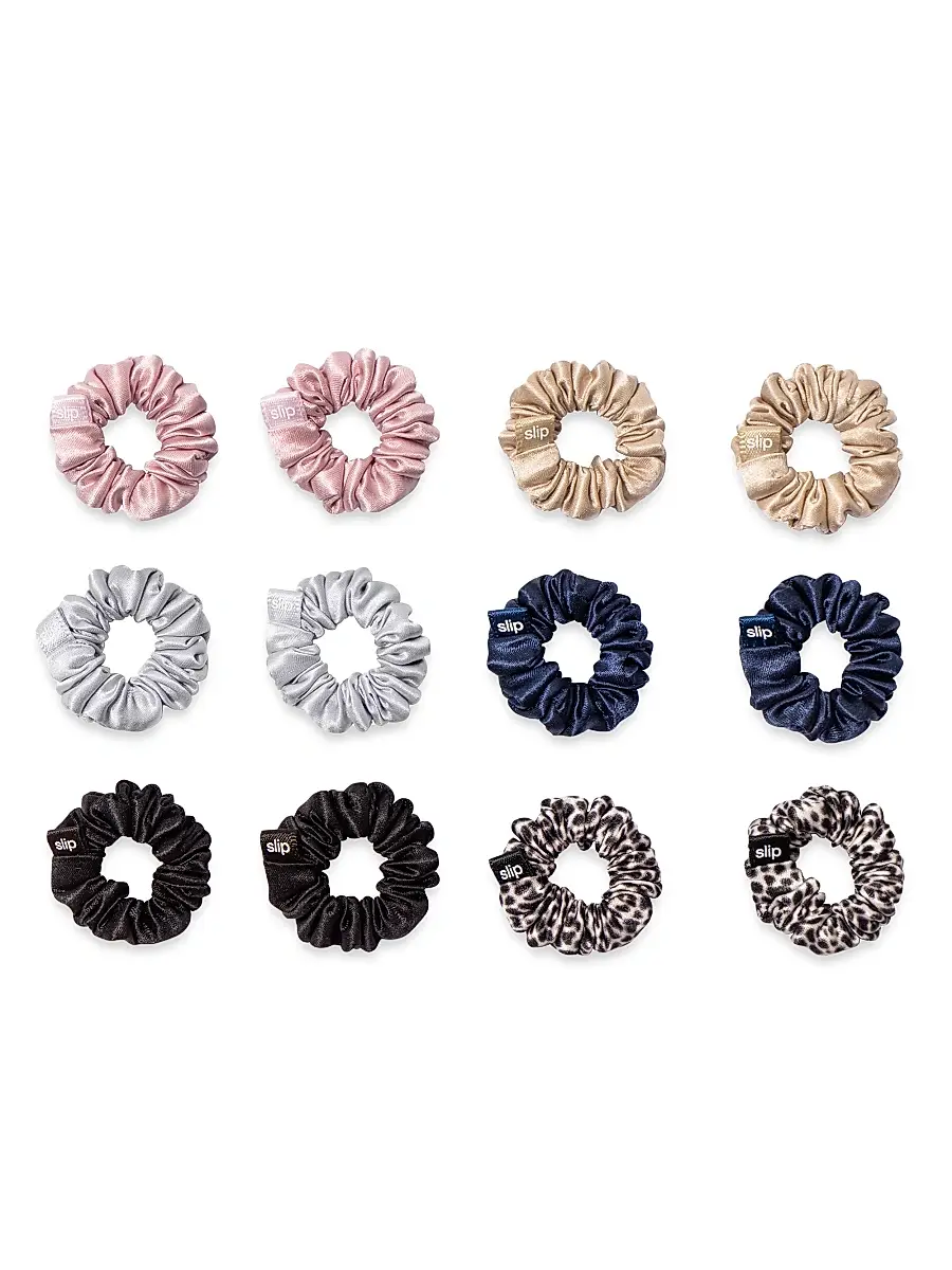 slip Women's Slip Pure Silk 12-Piece Mini Scrunchies Set - Classic - Classic | Thumbnail 3 slip Women's Slip Pure Silk 12-Piece Mini Scrunchies Set - Classic - Classic | Thumbnail 3