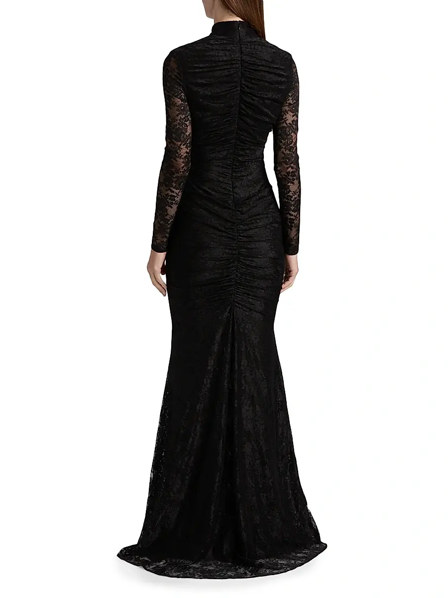 Toccin Women's Sylvie Lace Ruched Gown | Thumbnail 5 Toccin Women's Sylvie Lace Ruched Gown | Thumbnail 5