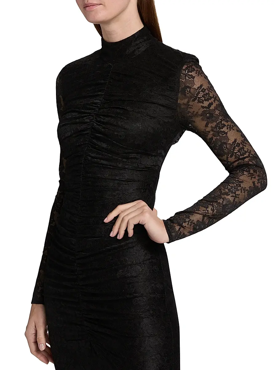 Toccin Women's Sylvie Lace Ruched Gown | Thumbnail 6 Toccin Women's Sylvie Lace Ruched Gown | Thumbnail 6