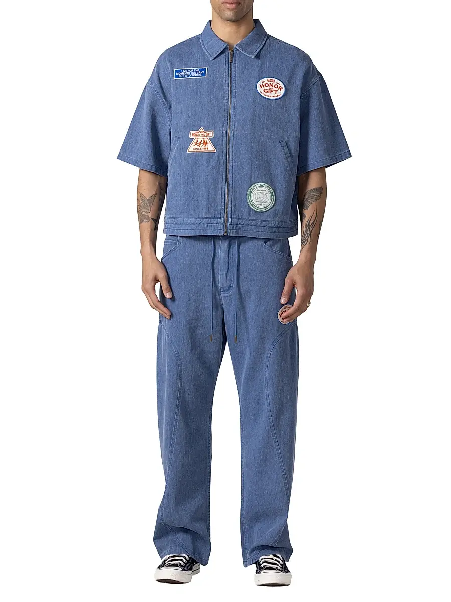 Honor The Gift Men's Inner City Block Party Twill Party Pants - Blue | Thumbnail 2 Honor The Gift Men's Inner City Block Party Twill Party Pants - Blue | Thumbnail 2
