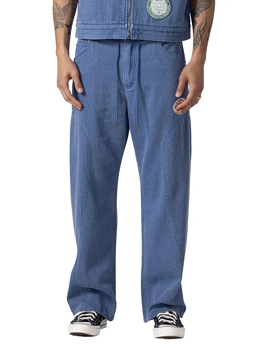 Honor The Gift Men's Inner City Block Party Twill Party Pants - Blue | Thumbnail 4 Honor The Gift Men's Inner City Block Party Twill Party Pants - Blue | Thumbnail 4
