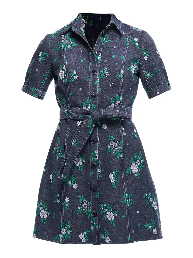 Shoshanna Women's Archie Floral-Print Denim Minidress
