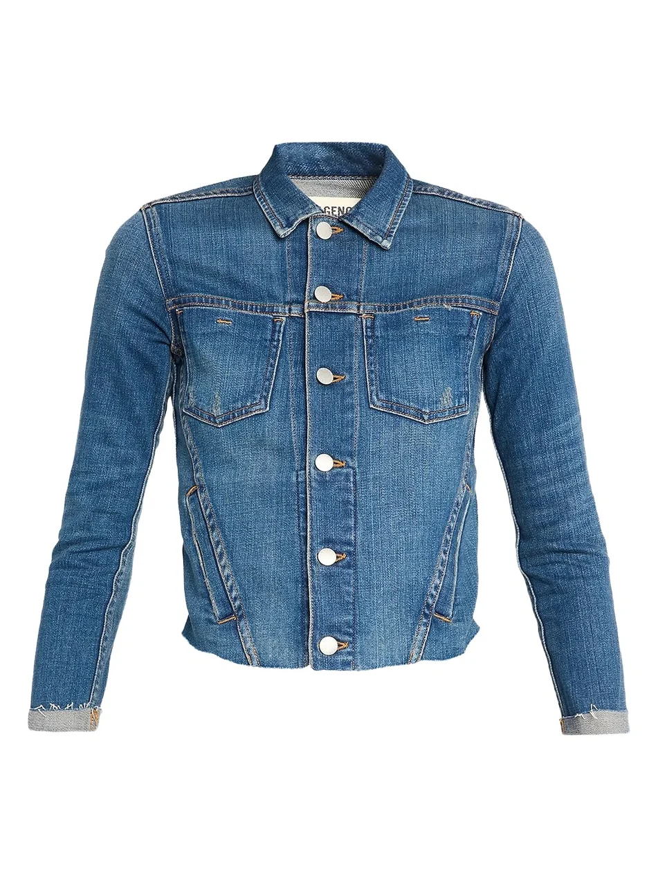 Women's Janelle Raw-Edge Denim Jacket Women's Janelle Raw-Edge Denim Jacket