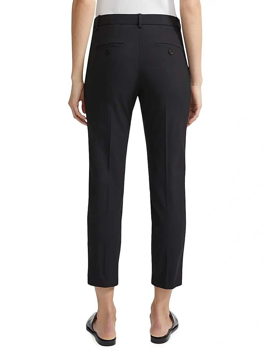 Theory Women's Treeca Good Wool Pleated Ankle-Crop Pants | Thumbnail 4