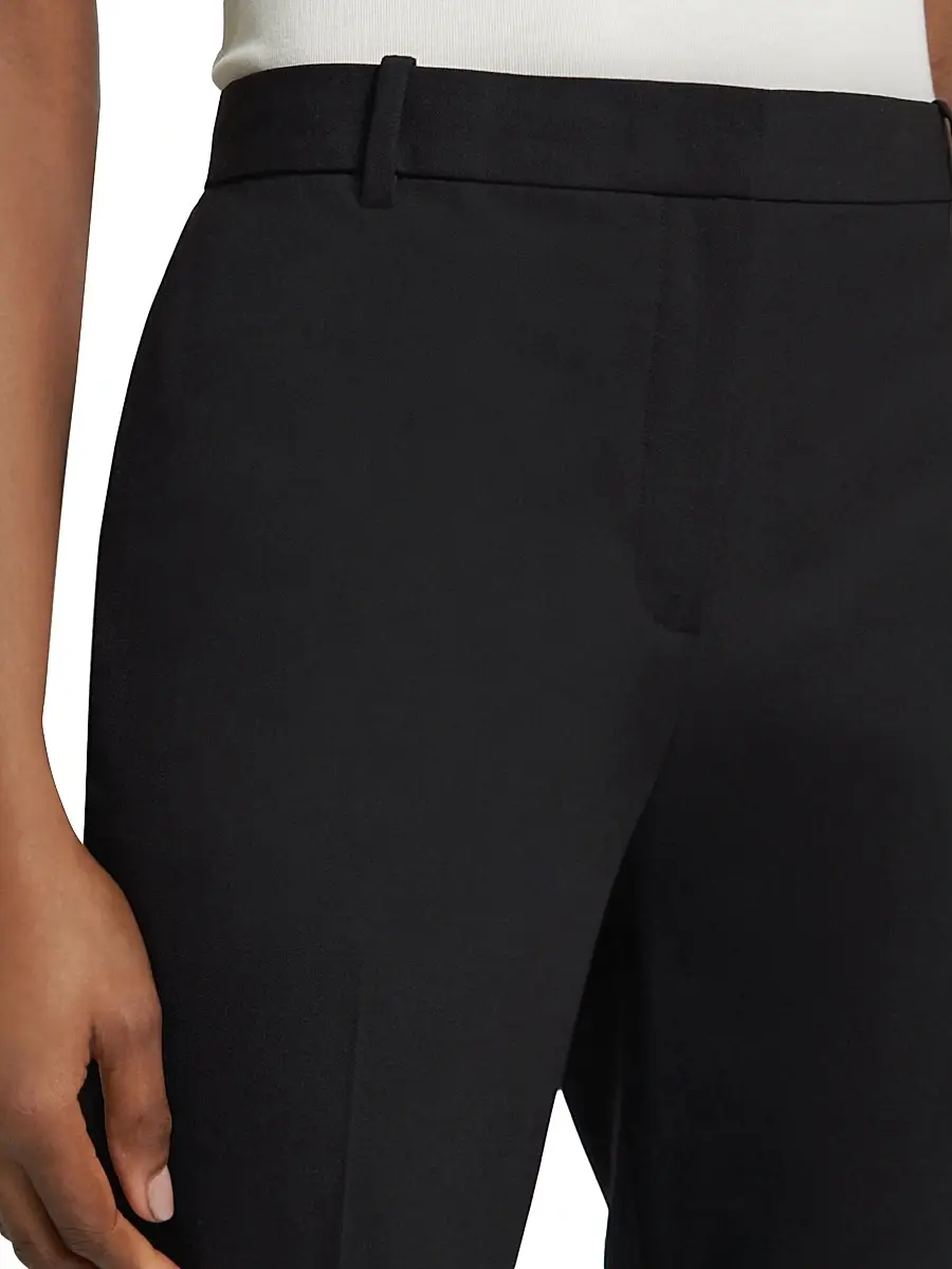 Theory Women's Treeca Good Wool Pleated Ankle-Crop Pants | Thumbnail 5