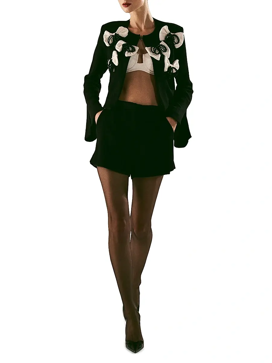PatBo Women's Grace Bow-Accented Beaded Jacket | Thumbnail 2