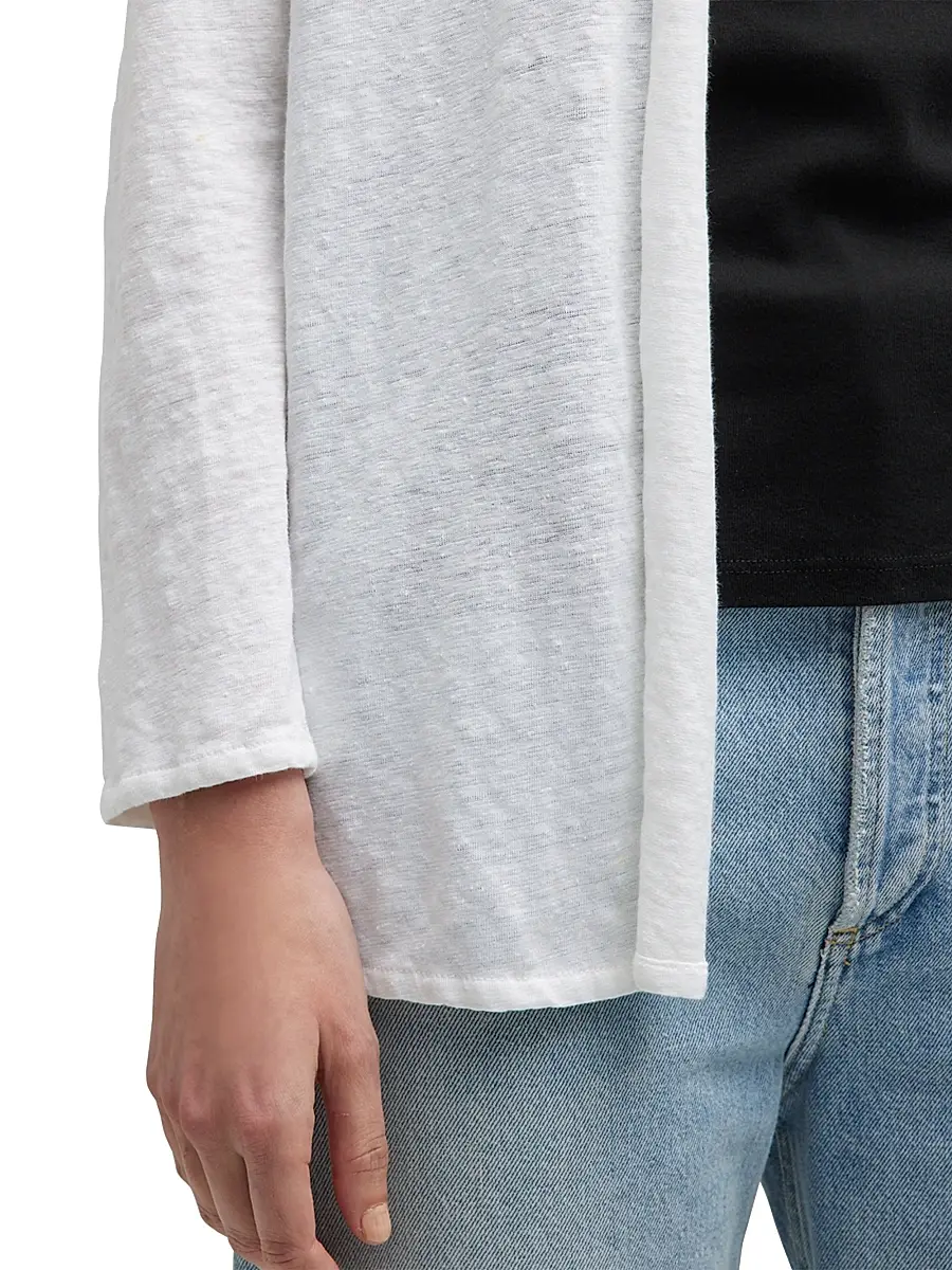 MAJESTIC FILATURES Women's Stretch Linen Open-Front Cardigan | Thumbnail 6