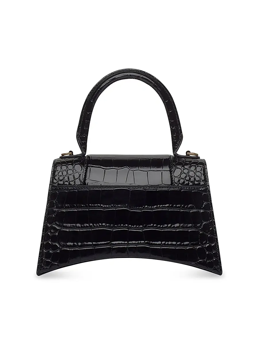 Balenciaga Women's Hourglass Small Handbag Crocodile Embossed | Thumbnail 3 Balenciaga Women's Hourglass Small Handbag Crocodile Embossed | Thumbnail 3