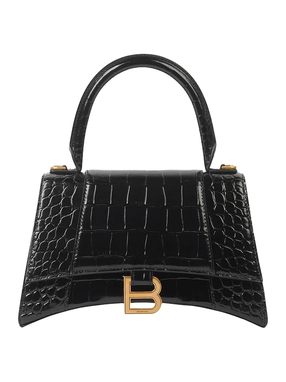 Women's Hourglass Small Handbag Crocodile Embossed