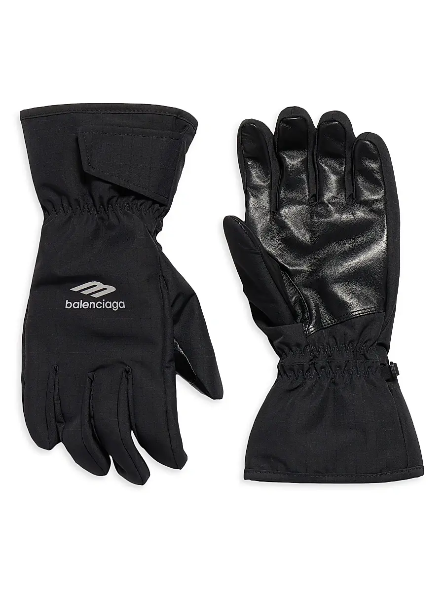 Balenciaga Men's Skiwear-3B Sports Icon Ski Gloves - Black | Image 1 Balenciaga Men's Skiwear-3B Sports Icon Ski Gloves - Black | Image 1
