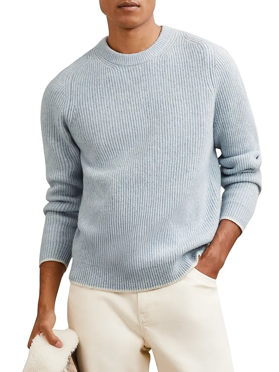 Reiss Men's Crammond Brushed Wool-Blend Sweater | Thumbnail 2