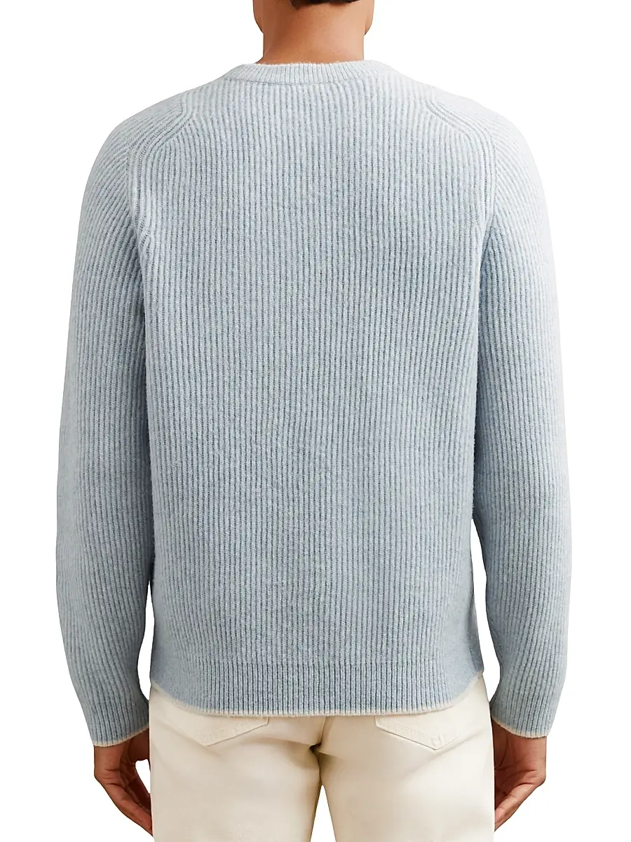 Reiss Men's Crammond Brushed Wool-Blend Sweater | Thumbnail 3