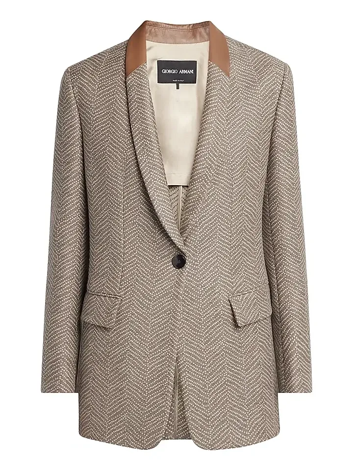 Women's Wool-Cashmere Single-Breasted Blazer Women's Wool-Cashmere Single-Breasted Blazer