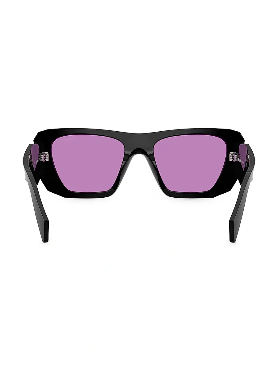 Prada Women's PR B18S Acetate 53MM Square Sunglasses - Black Purple | Thumbnail 4