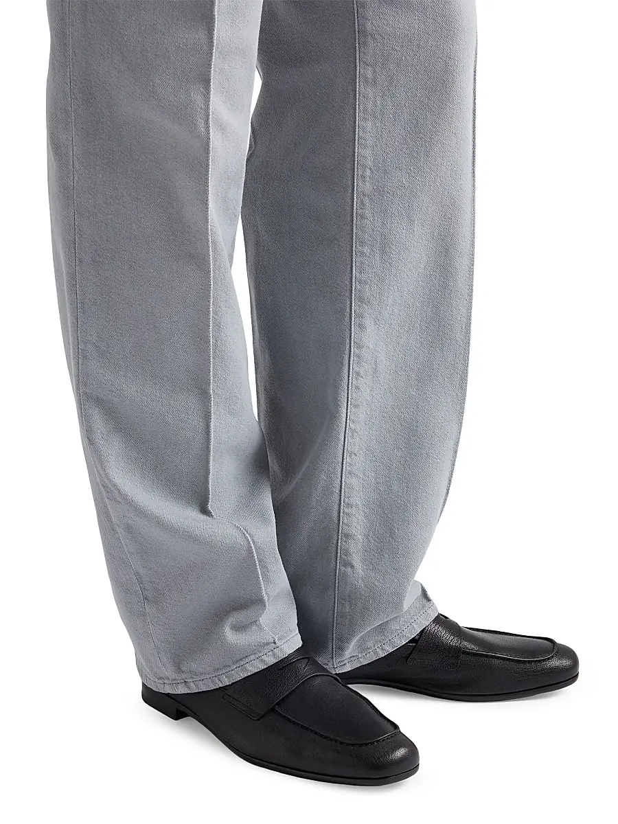 Prada Men's Leather Loafers - Black | Thumbnail 7