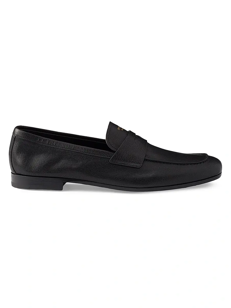 Men's Leather Loafers - Black Men's Leather Loafers - Black