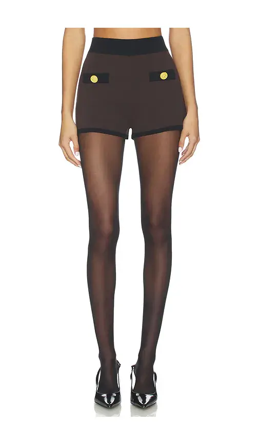 L'Agence Lumi Trim Knit Micro Short
