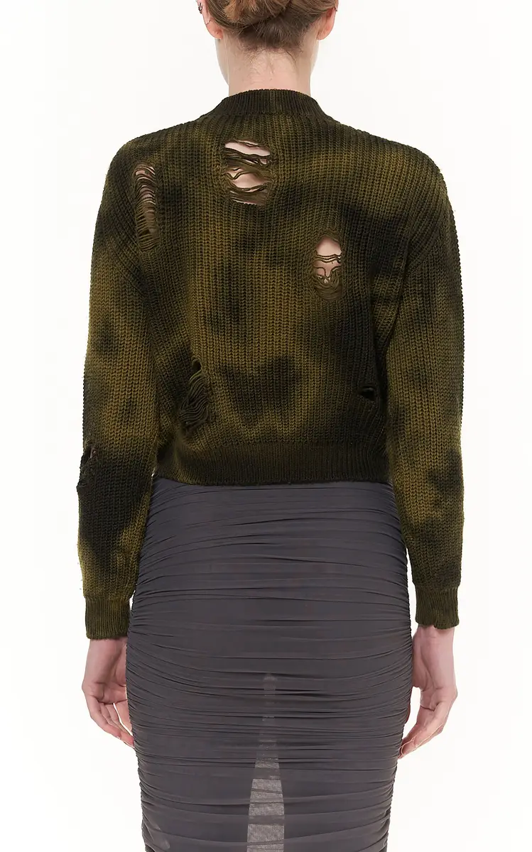 DES_PHEMMES Tie Dye Maxi Wool Pullover | Thumbnail 4 DES_PHEMMES Tie Dye Maxi Wool Pullover | Thumbnail 4