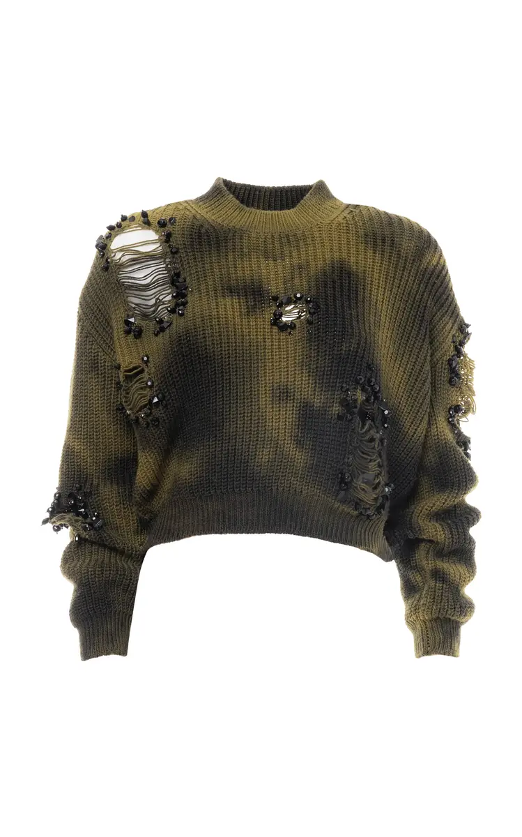 DES_PHEMMES Tie Dye Maxi Wool Pullover | Thumbnail 6 DES_PHEMMES Tie Dye Maxi Wool Pullover | Thumbnail 6