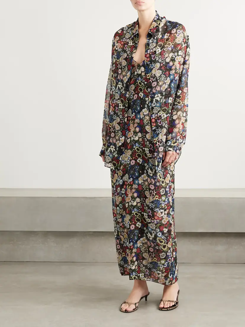 Khaite Taja Floral-print Silk-chiffon Maxi Dress | Thumbnail 2