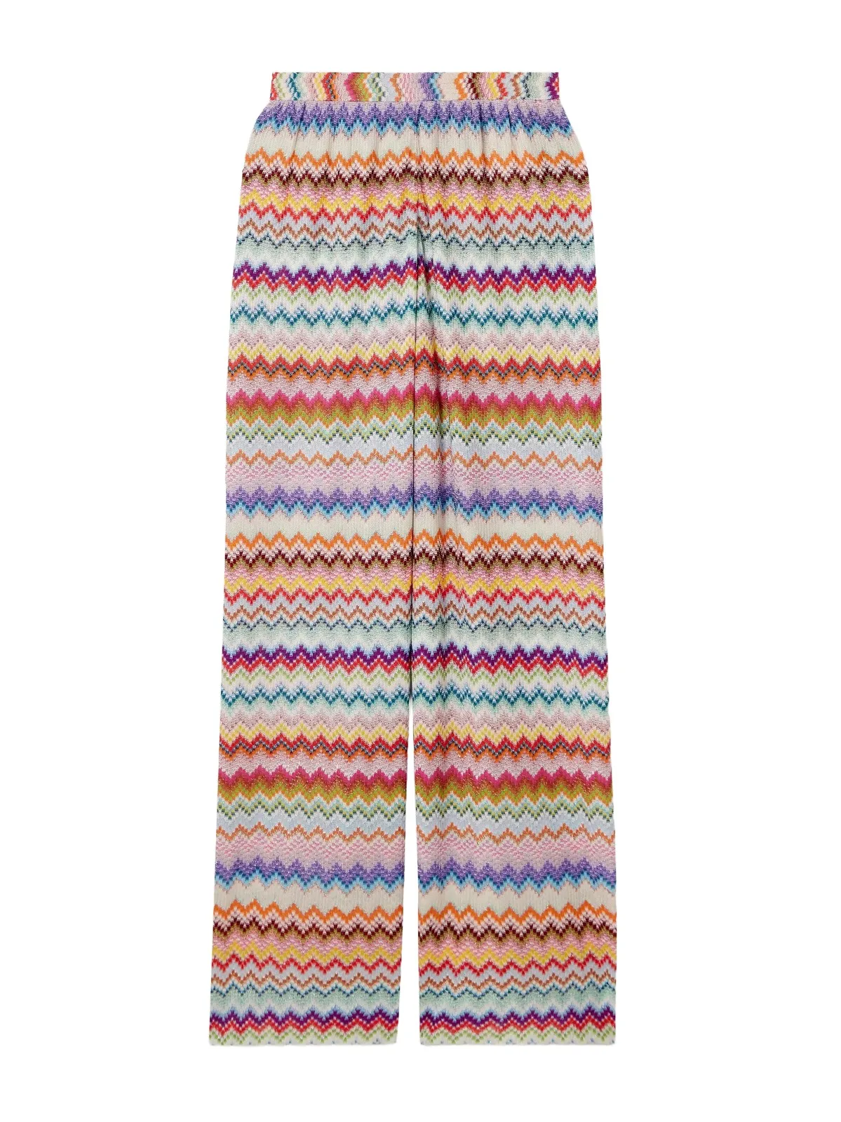 Mare Striped Metallic Crochet-knit Wide-leg Pants Mare Striped Metallic Crochet-knit Wide-leg Pants