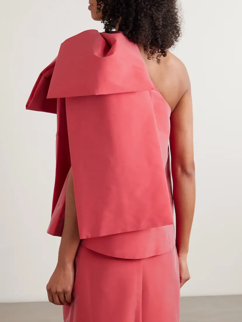 BERNADETTE Winnie One-shoulder Bow-detailed Taffeta Top | Thumbnail 3 BERNADETTE Winnie One-shoulder Bow-detailed Taffeta Top | Thumbnail 3