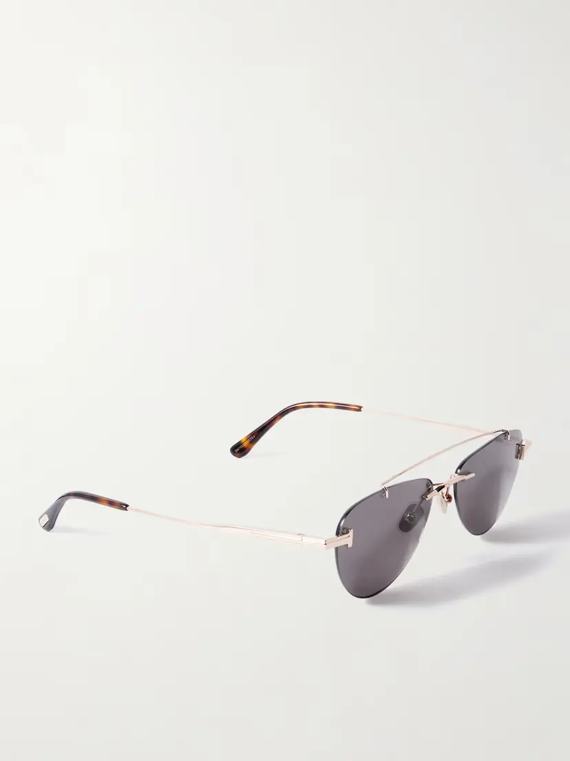 Tom Ford Astor Rimless Aviator-style Rose Gold-tone Sunglasses | Thumbnail 3 Tom Ford Astor Rimless Aviator-style Rose Gold-tone Sunglasses | Thumbnail 3