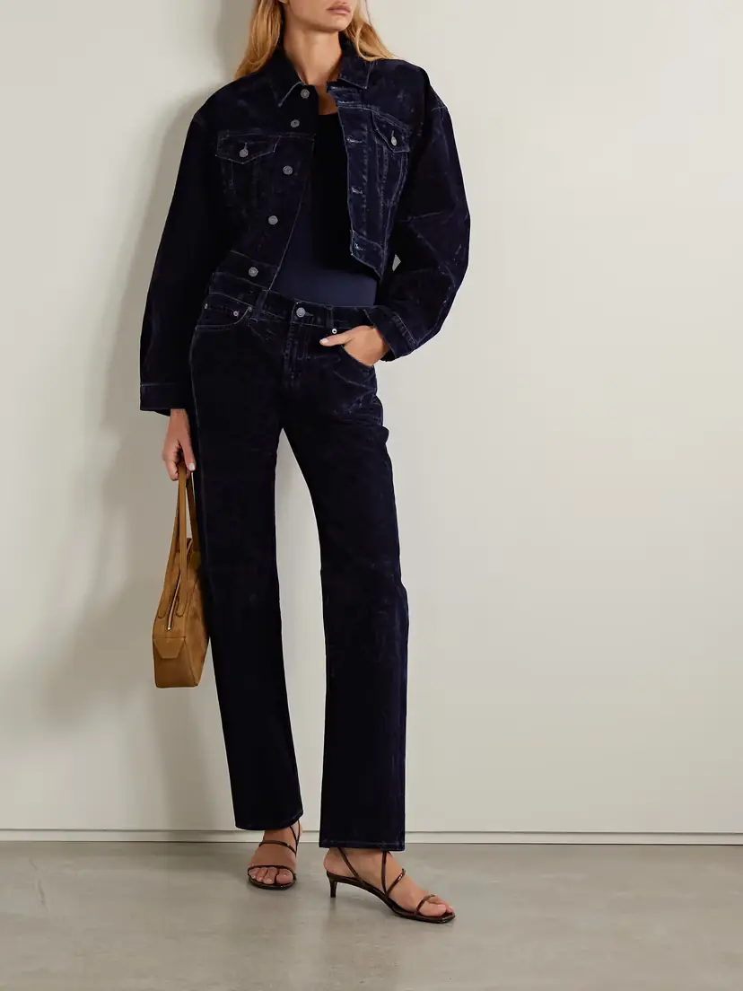 AGOLDE Cotton-blend Velvet Straight-leg Pants | Thumbnail 2