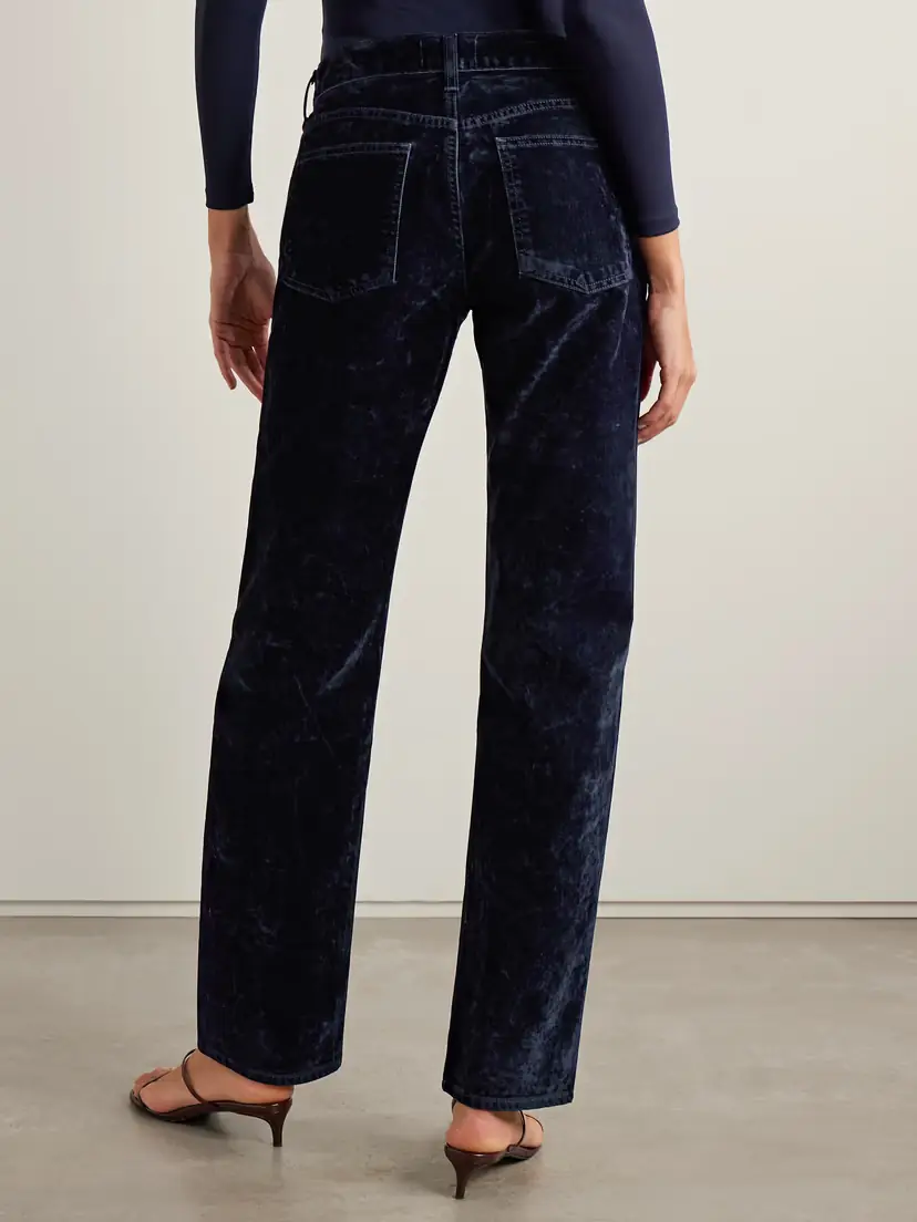 AGOLDE Cotton-blend Velvet Straight-leg Pants | Thumbnail 4