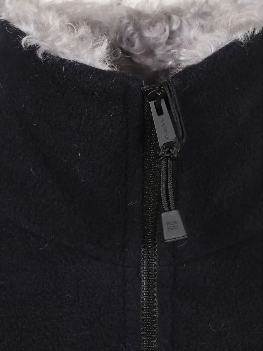 Miu Miu Fleece Zip-Up Jacket | Thumbnail 3