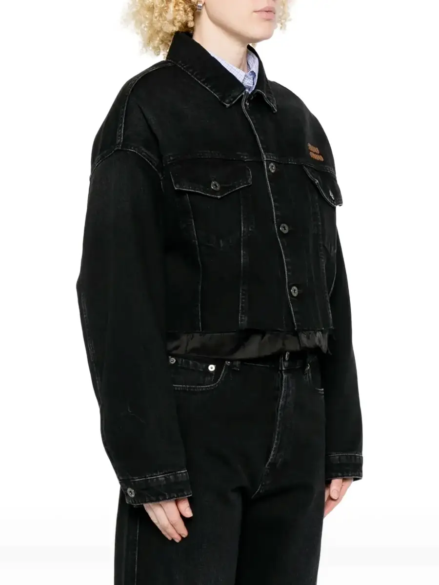 Miu Miu Raw Hem Denim Jacket | Thumbnail 3