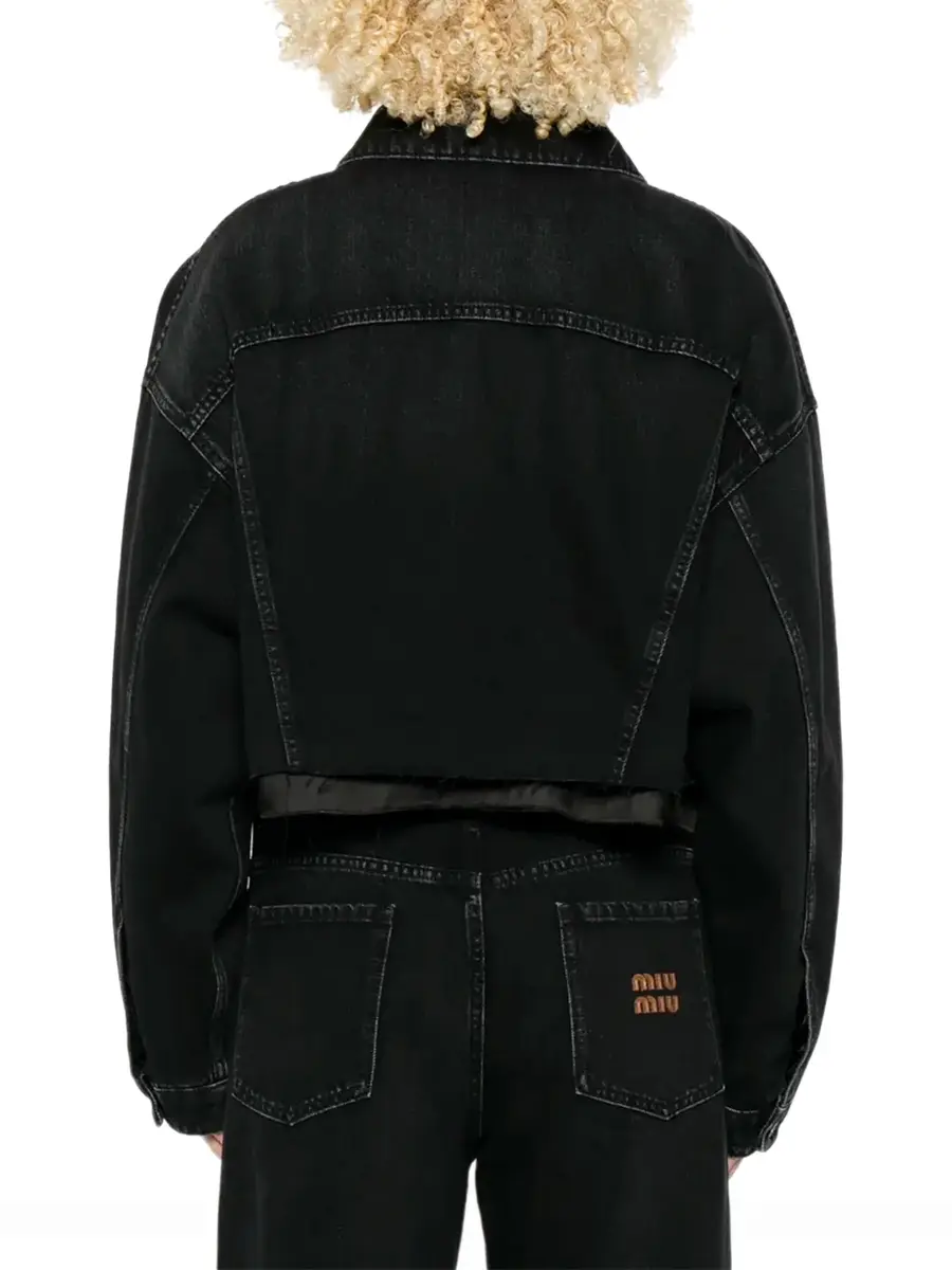 Miu Miu Raw Hem Denim Jacket | Thumbnail 4