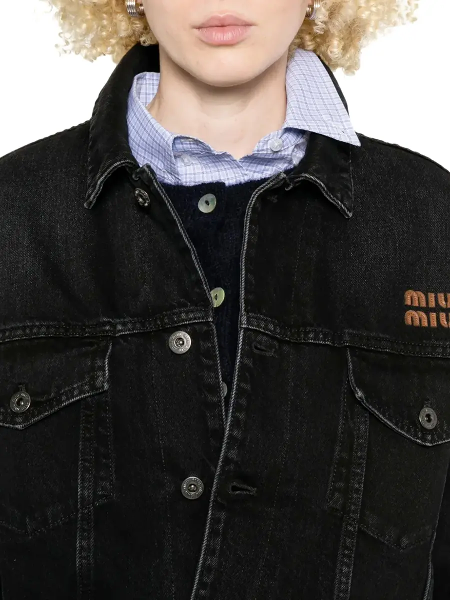 Miu Miu Raw Hem Denim Jacket | Thumbnail 5
