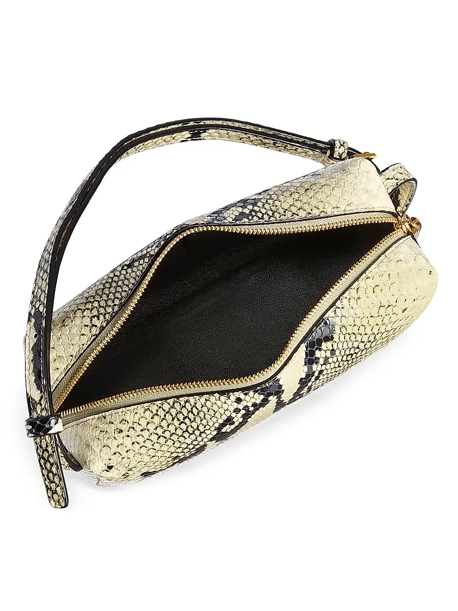Khaite Women's Mini Kye Snake-Print Leather Crossbody Bag - Natural | Thumbnail 3 Khaite Women's Mini Kye Snake-Print Leather Crossbody Bag - Natural | Thumbnail 3