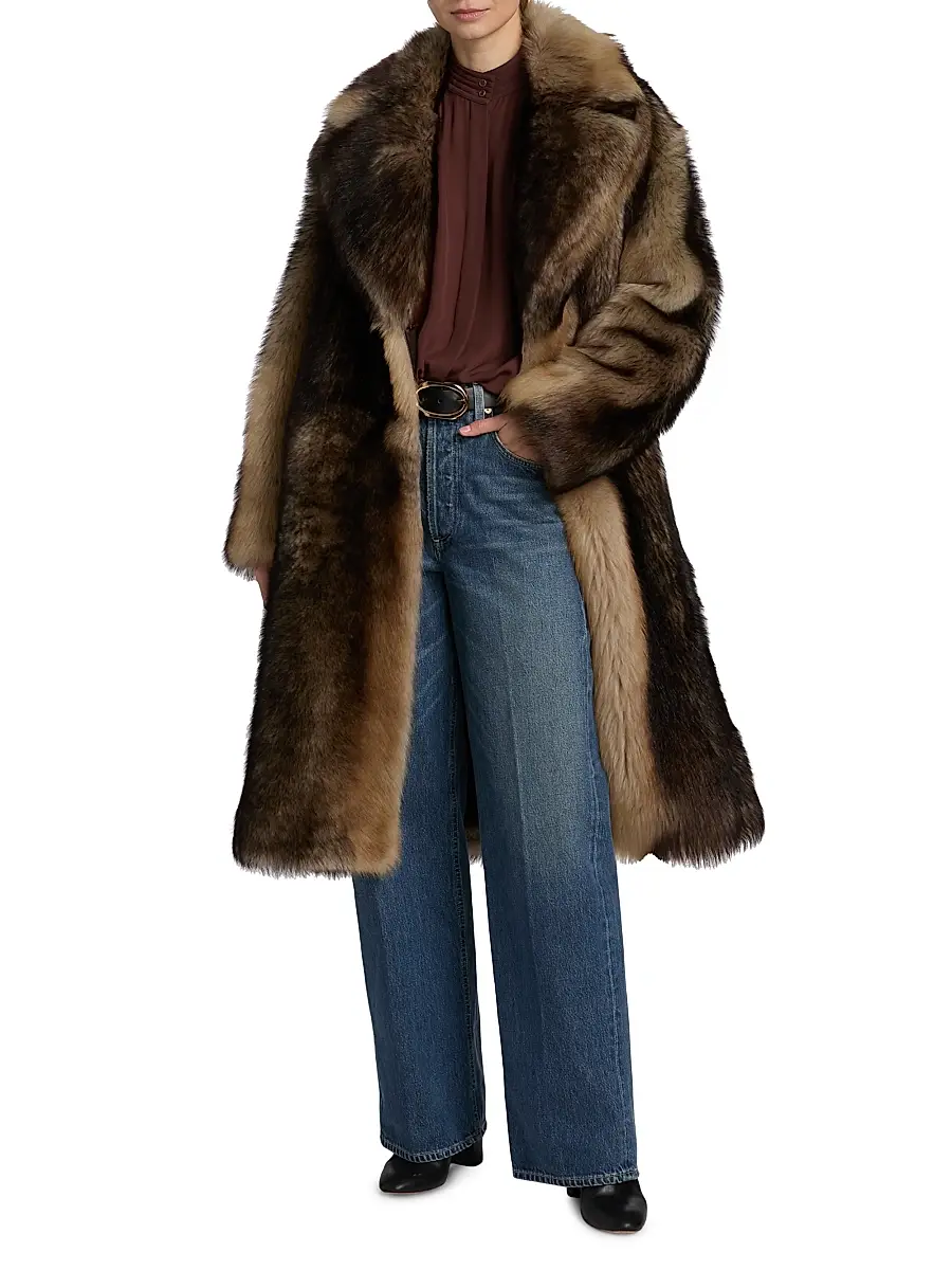 Nili Lotan Women's Ingrid Shearling Coat - Brown | Thumbnail 2 Nili Lotan Women's Ingrid Shearling Coat - Brown | Thumbnail 2