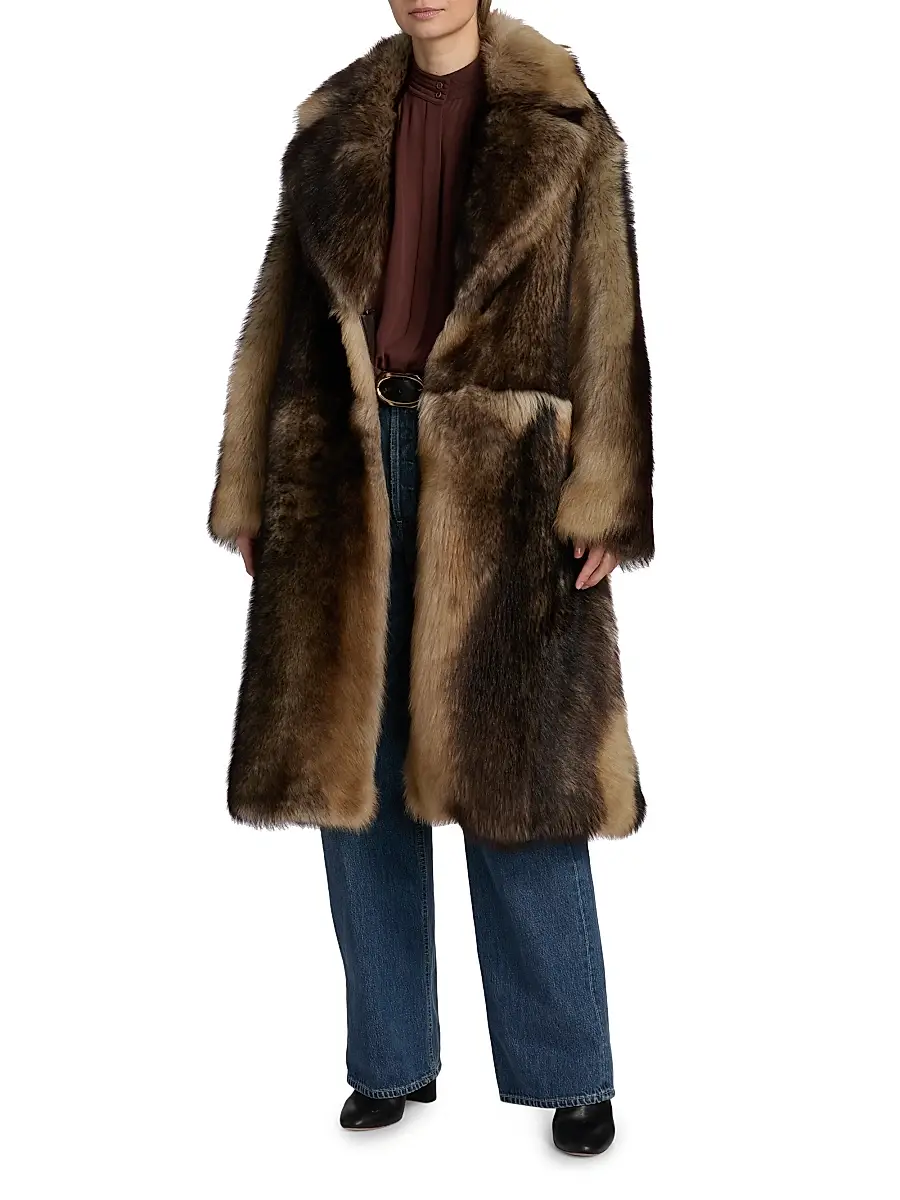 Nili Lotan Women's Ingrid Shearling Coat - Brown | Thumbnail 3 Nili Lotan Women's Ingrid Shearling Coat - Brown | Thumbnail 3